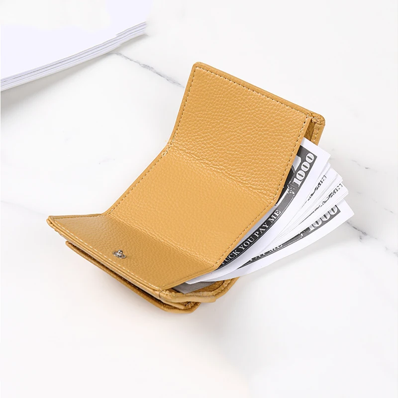 Женские кошельки и бумажники из натуральной кожи Модный маленький кошелек с