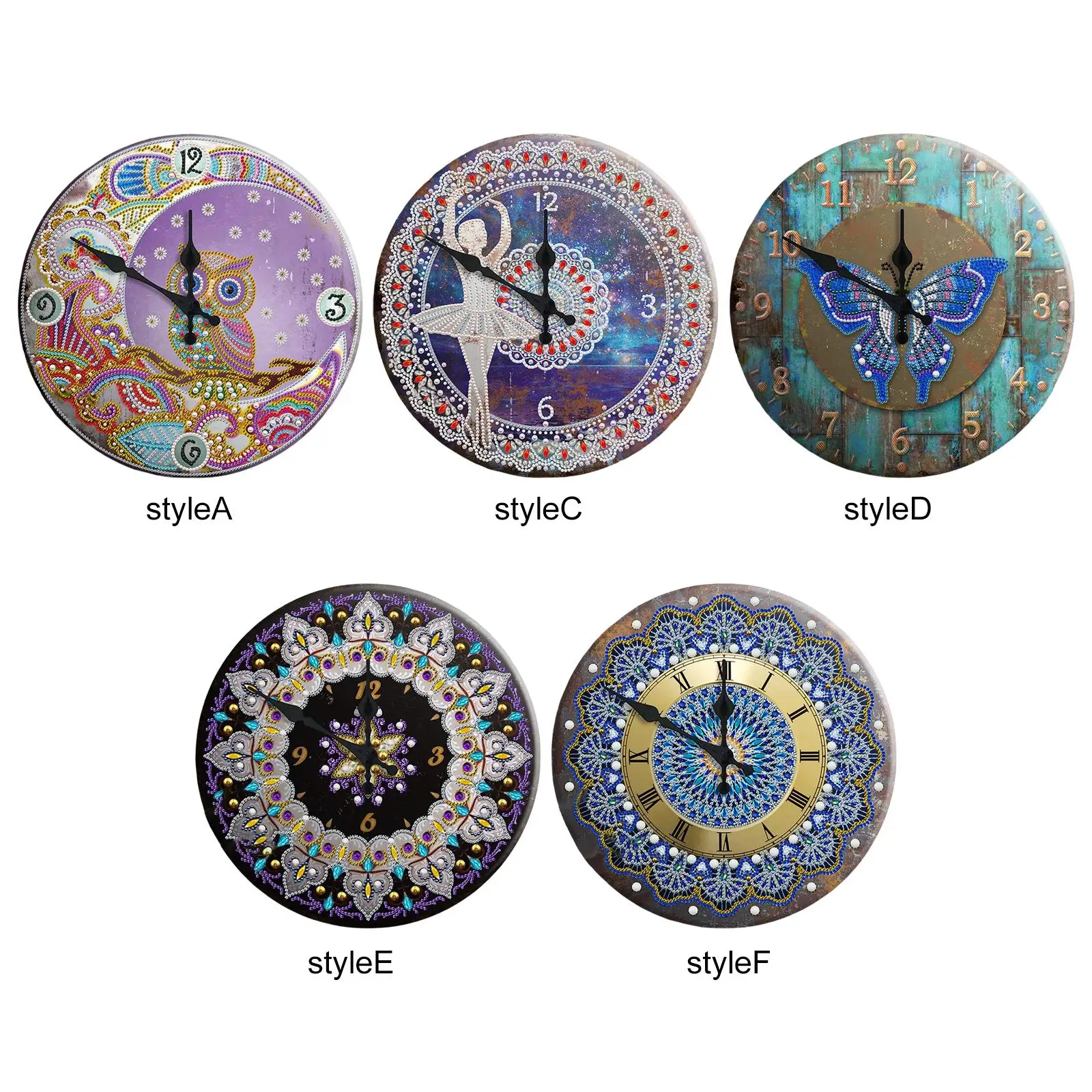 

Алмазная живопись часы железный лист особой формы полная дрель для начинающих взрослых