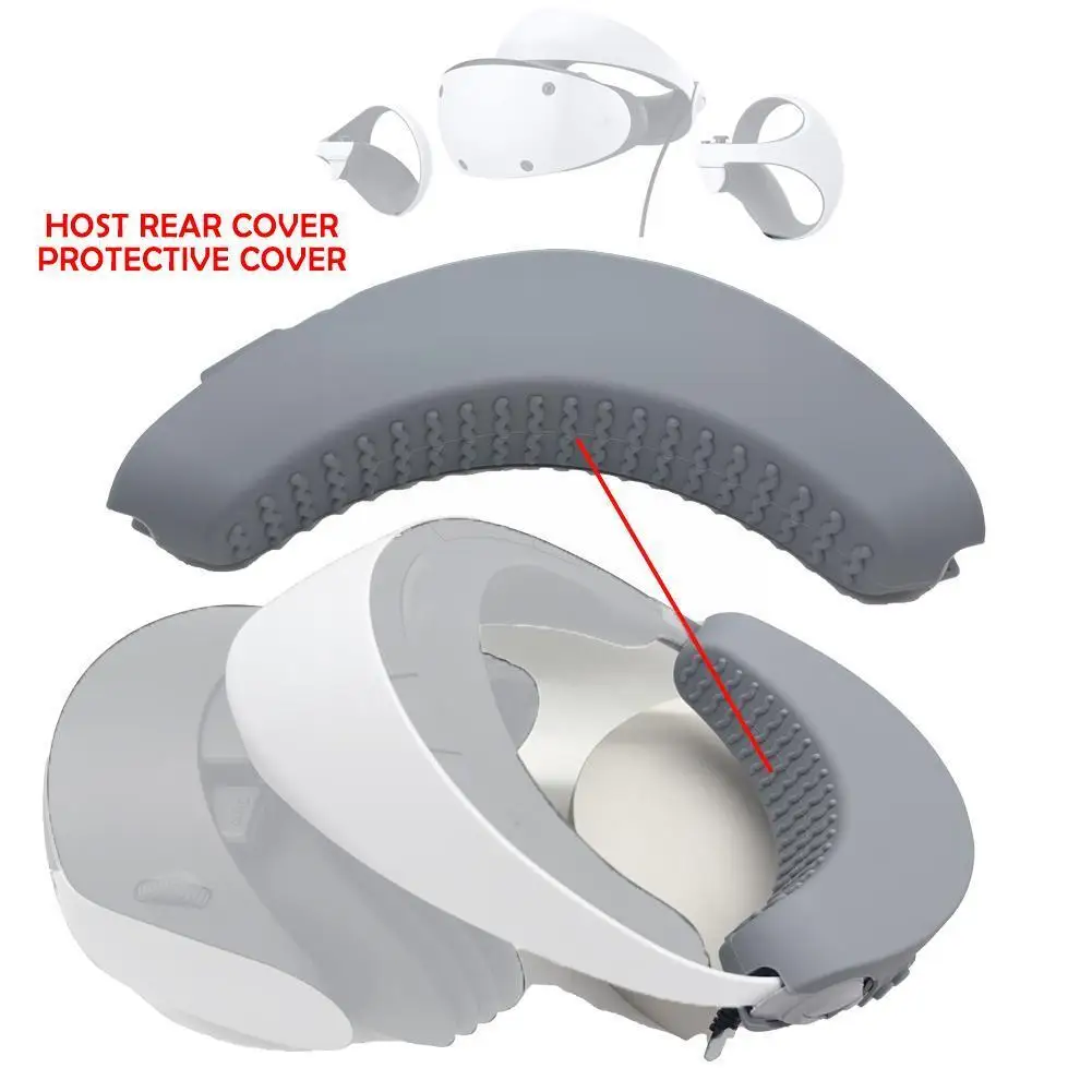 

Силиконовый защитный чехол для шлема Ps Vr2, задняя крышка для гарнитуры, чехол с полной защитой от пыли и пота, аксессуары виртуальной реальности G4I8