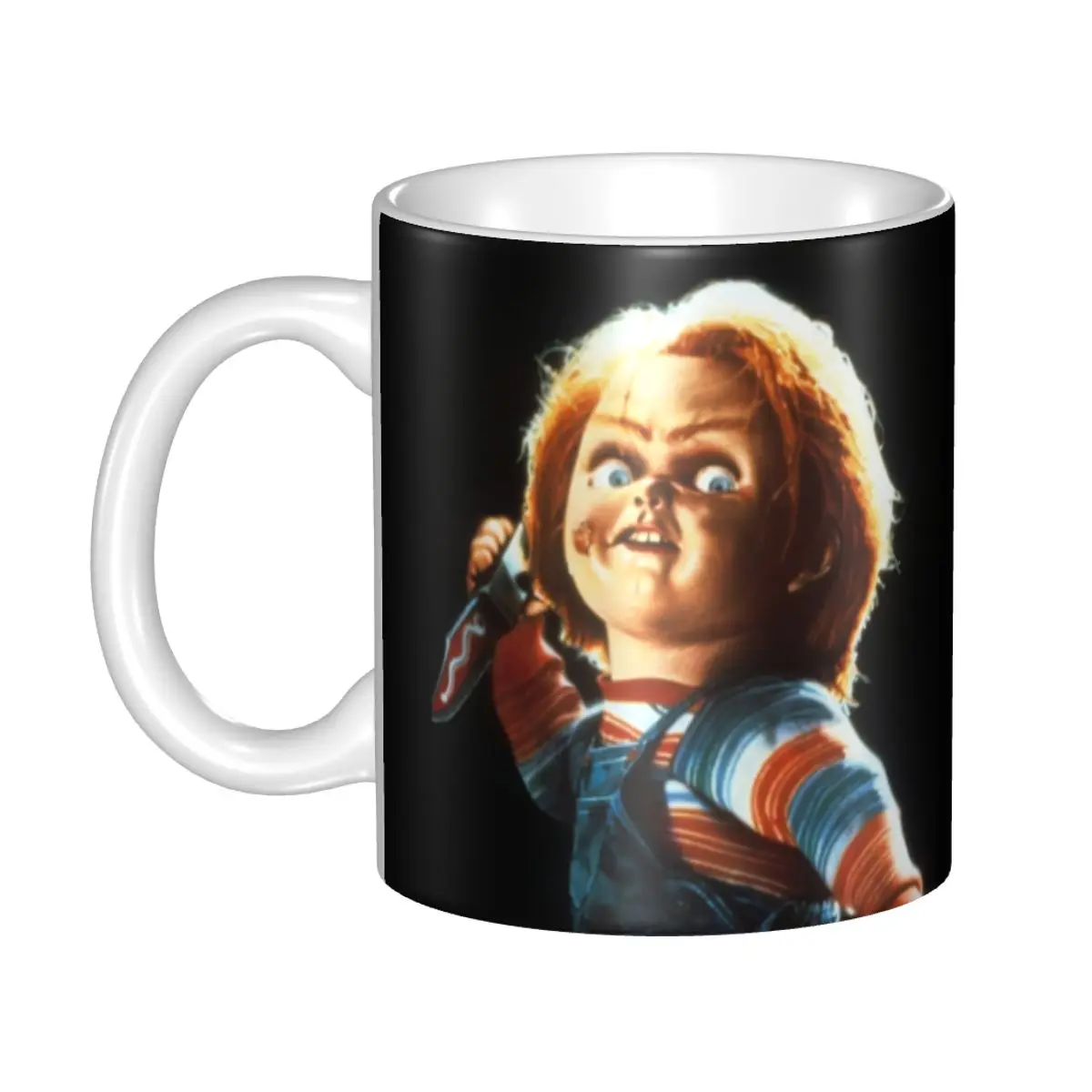 

Horror Devil Doll Chucky Coffee Mugs DIY Customized Child's Play Movie Ceramic Mug Creative Gift