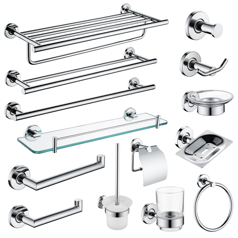 

Hardware Holder Towel Set Brush Rack Paper Toothbrush Toilet Bar Bathroom Holder Polished Bathroom Shelves Accessories