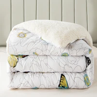 120150150200180220200230cm all size comforter winter thick quilted plush quilt blanket bedspread not including pillowcase