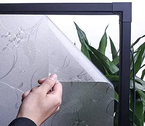 Static Cling Non-Adhesive Window Film Frosted Glass Bathroom Door Decoration Privacy Covering |