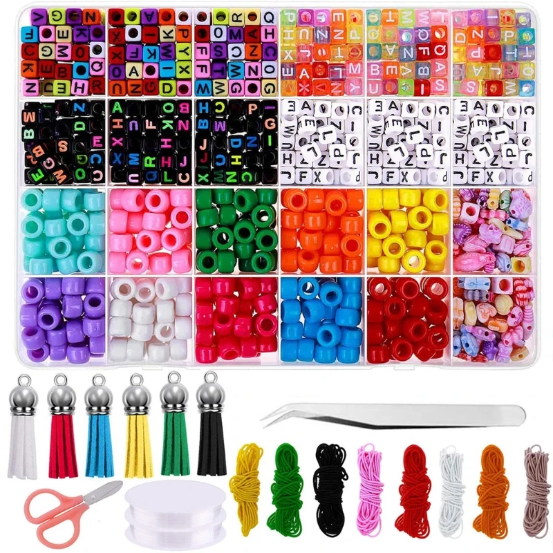 

Bead Craft Kit Set Bracelet Beads for Jewelry Making Glass Seed Beads Letter