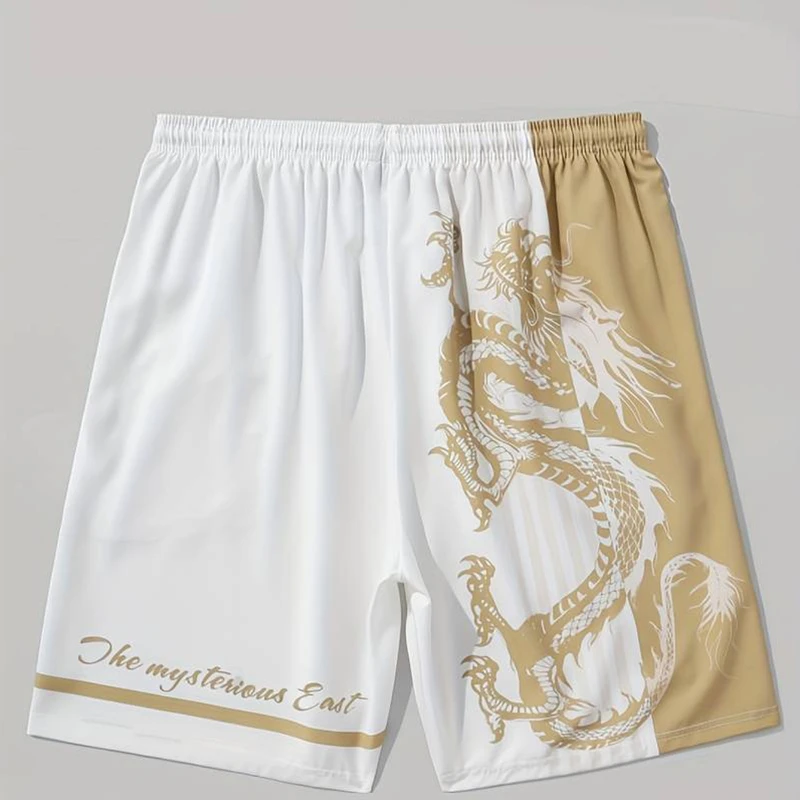 Пляжные трусы с графическим принтом дракона для мужчин и женщин быстросохнущие