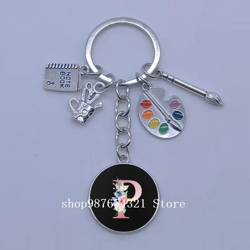 A-Z для рукоделия с цветком палитра ручной работы брелок ключей книга подарок на