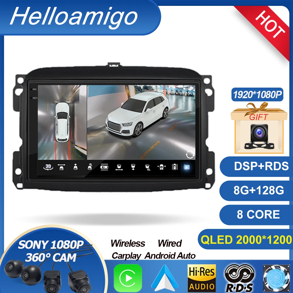 

Автомагнитола для Fiat 500L Egea Doblo 2012-2017, мультимедийная стереосистема, Авторадио Android DSP CarPlay, видео, аудио, навигация IPS