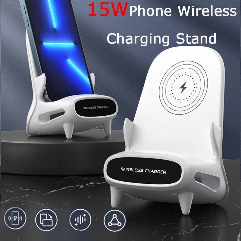 

Стандартный беспроводной кронштейн 15 Вт для быстрой зарядки, универсальный Настольный кронштейн для телефона, планшета, подходит для Samsung, ...