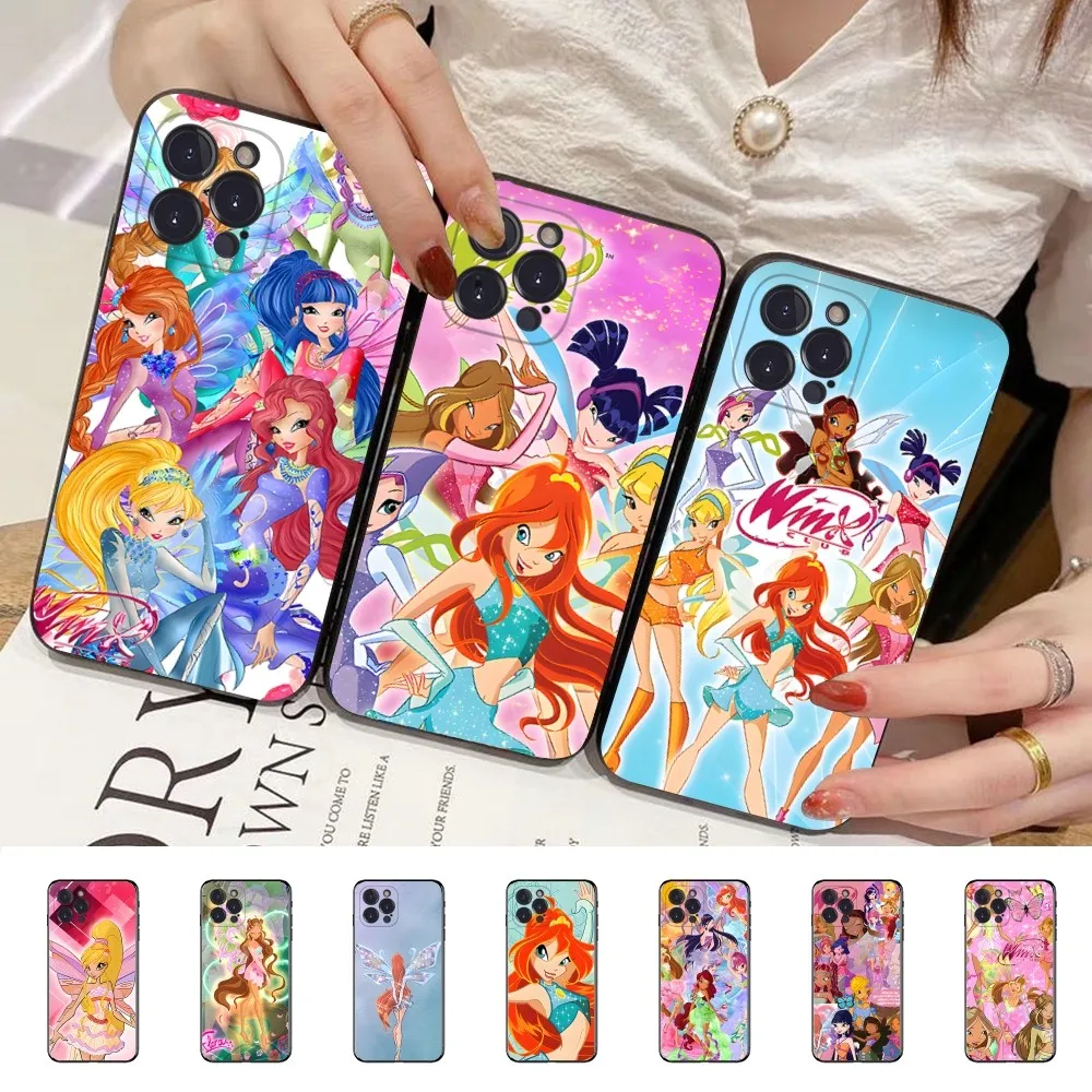 Чехол для телефона Girl W-Winx C-clubs iPhone 16 15 14 11 12 13 Mini Pro XS Max чехол 6 7 8 Plus X Funda Shell