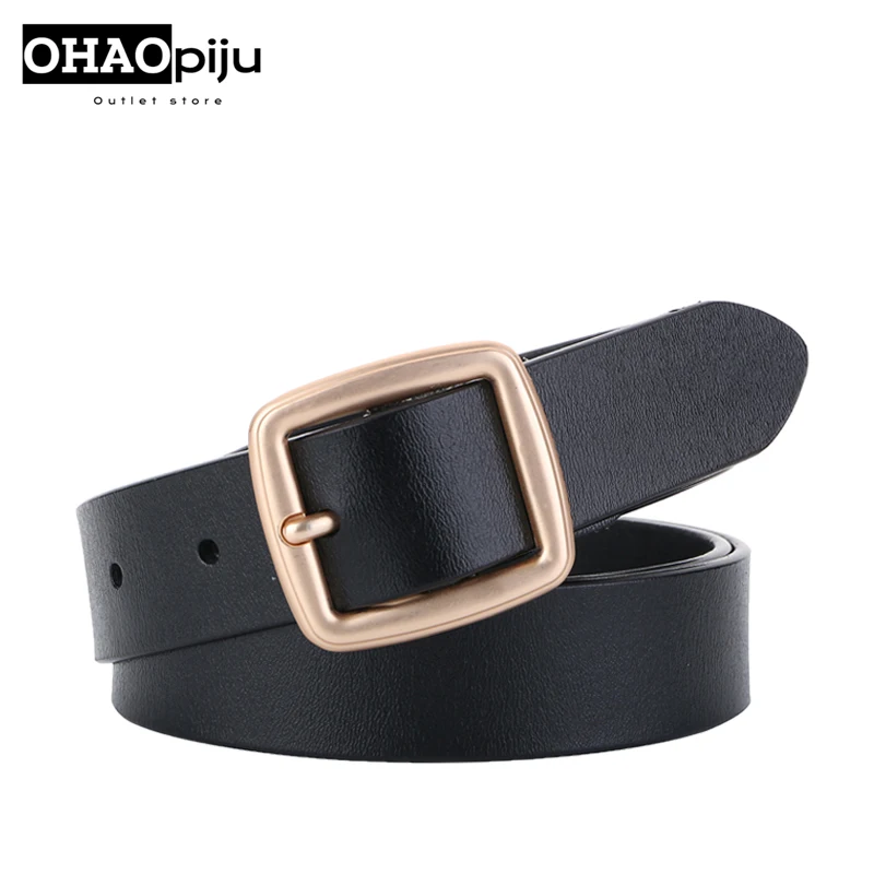 Cowhide Women's Belt Needle Buckle European And American Simple Hundred Waist Belt Women's Decoration Fashion Cowhide Jeans Belt