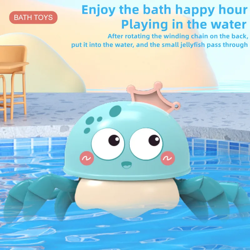 

Shower Swim Pool Bathing Toys For Kids Clockwork Toy Learn To Climb Toys Birthday Gift Baby Bath Toys Crawling Jellyfish Toys