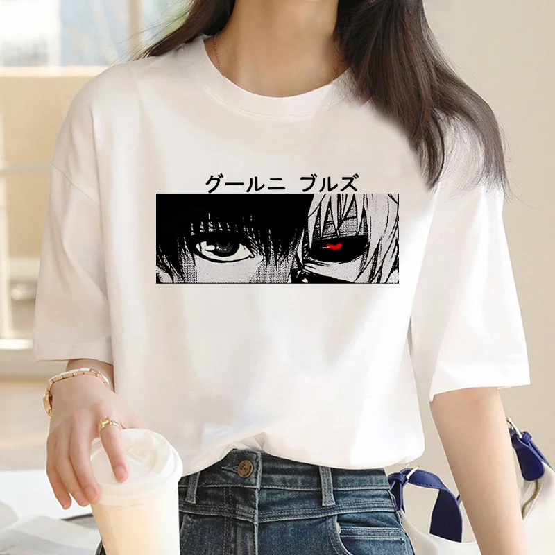 

Japanese Anime Kaneki Ken Tokyo Ghoul T Shirt Men Kawaii Manga Graphic Tees Fashion Tshirt Summer 90S Tops T-Shirt Male