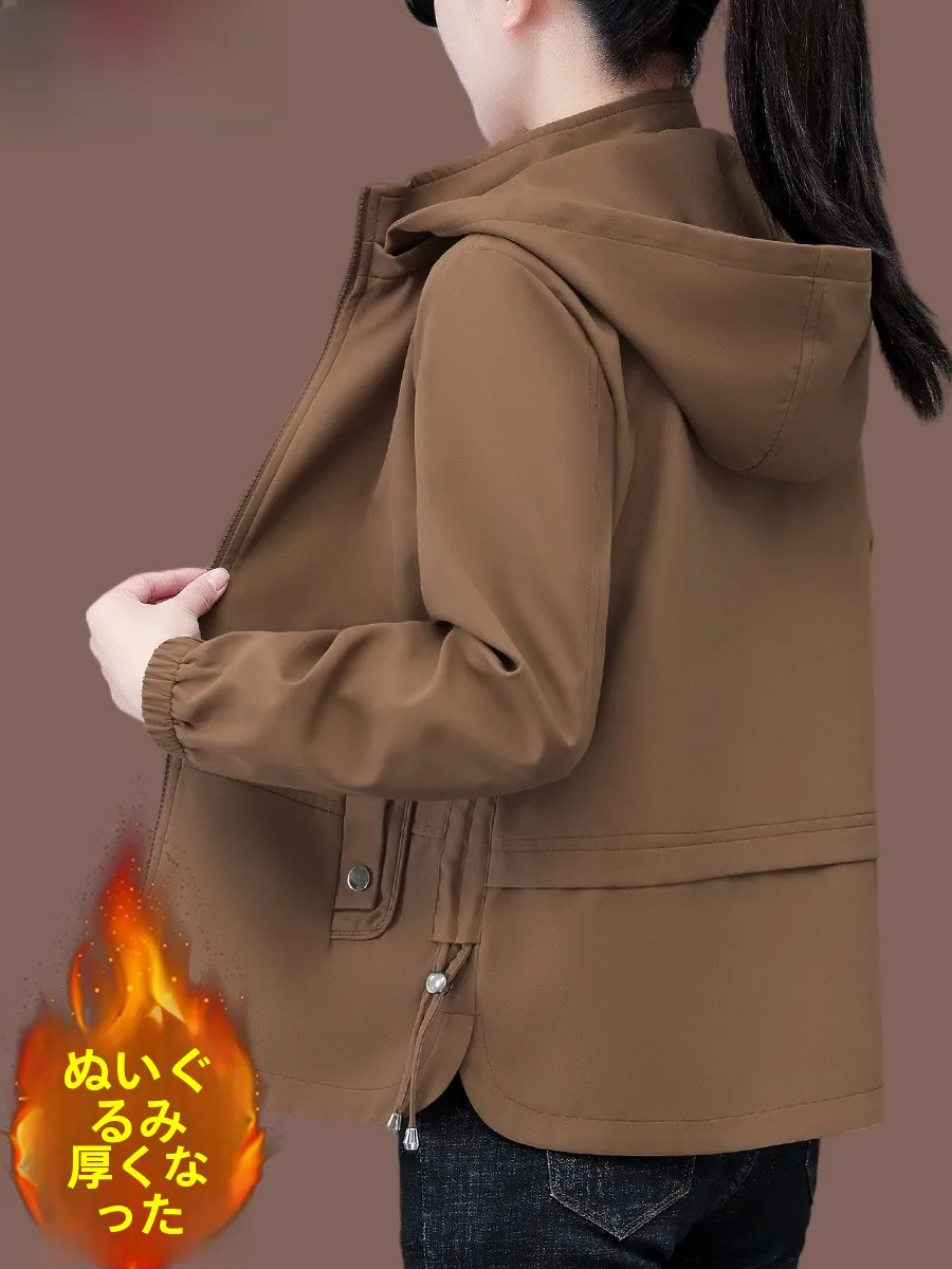 Высококачественное короткое пальто на флисовой подкладке Дятел женское