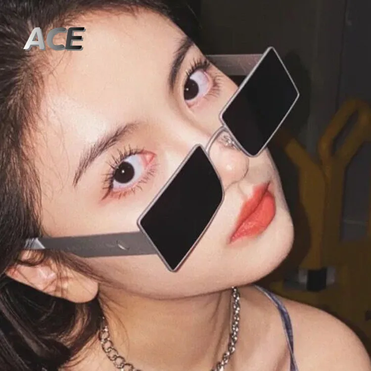 

Солнечные очки ACE в прямоугольной оправе женские, классические зеркальные солнечные аксессуары конфетных цветов в ретро стиле, в квадратно...