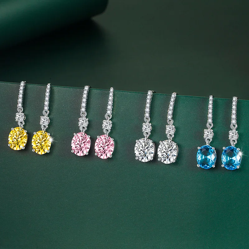 Женские серьги-подвески из серебра 925 пробы