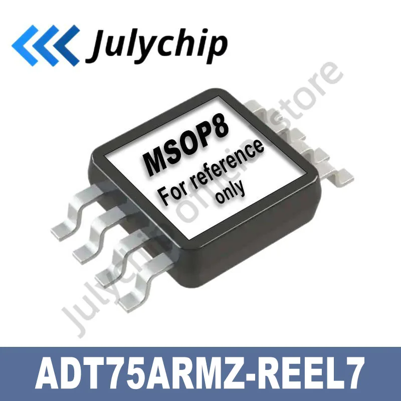 

ADT75ARMZ-REEL7 silkscreened T5B 12-bit temperature sensor chip IC MSOP-8