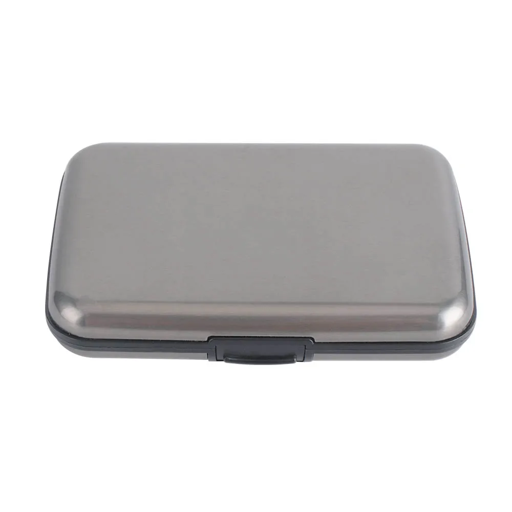 

Aluminum Bank Card Holder Blocking Hard Case Wallet Solid Credit Card Scanning Protect Card Holde Office storage supplies