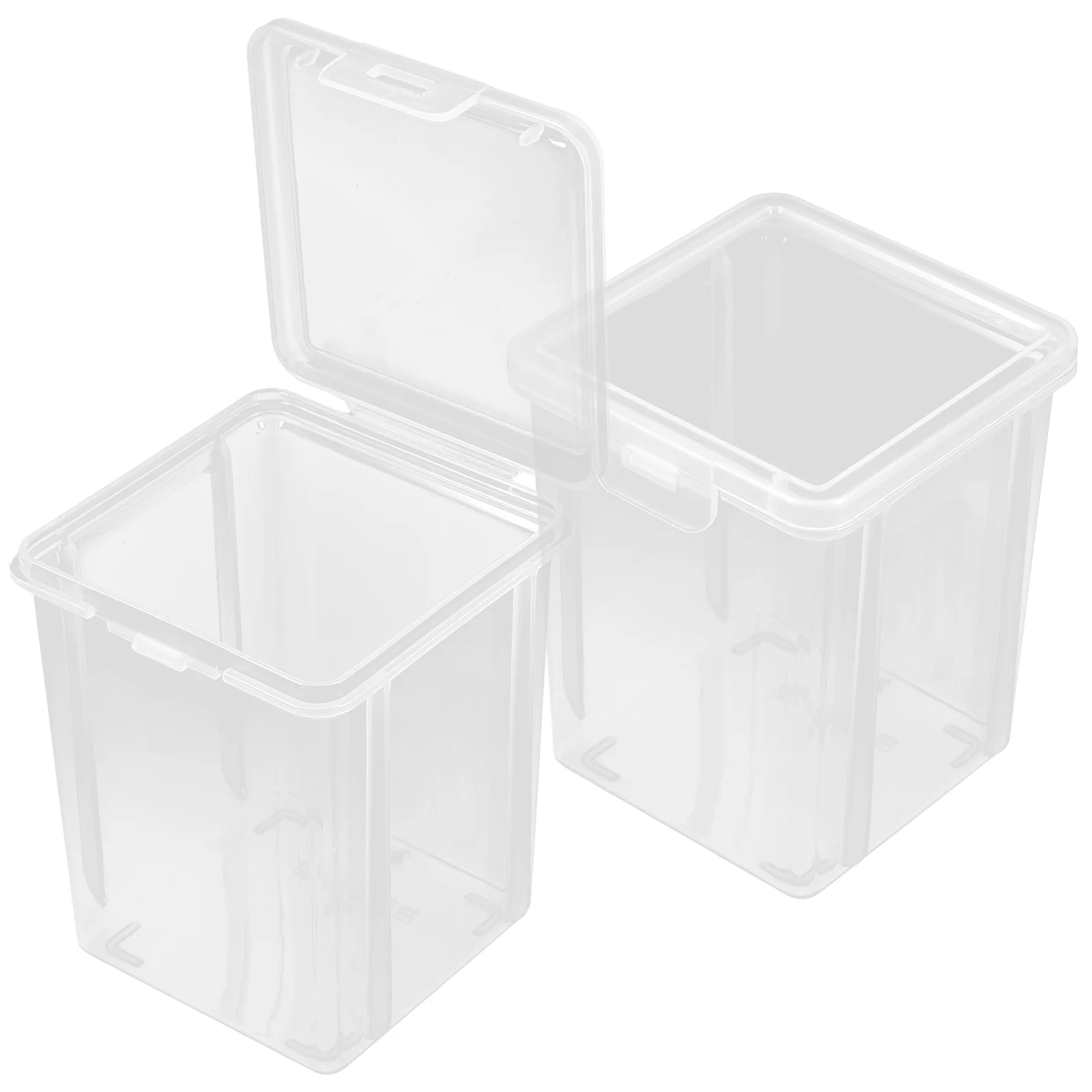 

2pcs Transparent Storage Box Clear Organizer Desktop Gloss Lipstick Storage Box Trinket Holder