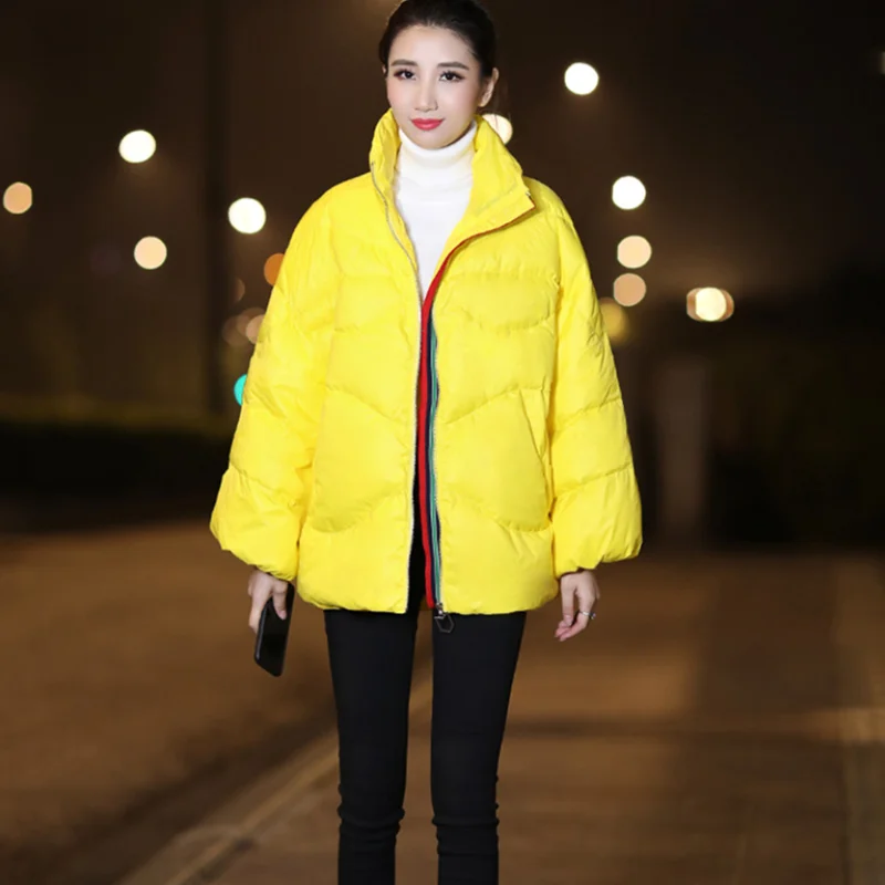Winter 2023 New Style Down Jacket Fashion All Match Loose Jacket Korean Fashion White Duck Down Jackets Parkas Cotton Coats over