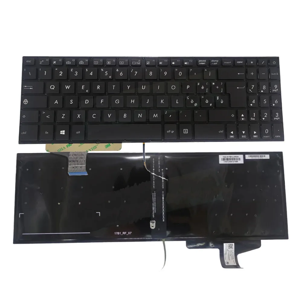 Для Asus VivoBook N580V N580VD N580VN N580GD итальянская клавиатура с подсветкой IT