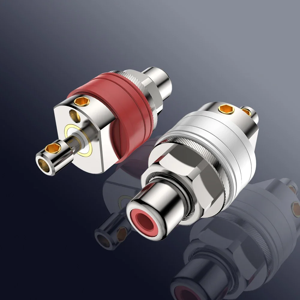 4 шт. Viborg RC102R гнездо RCA из чистой меди с родиевым покрытием для динамика усилителя