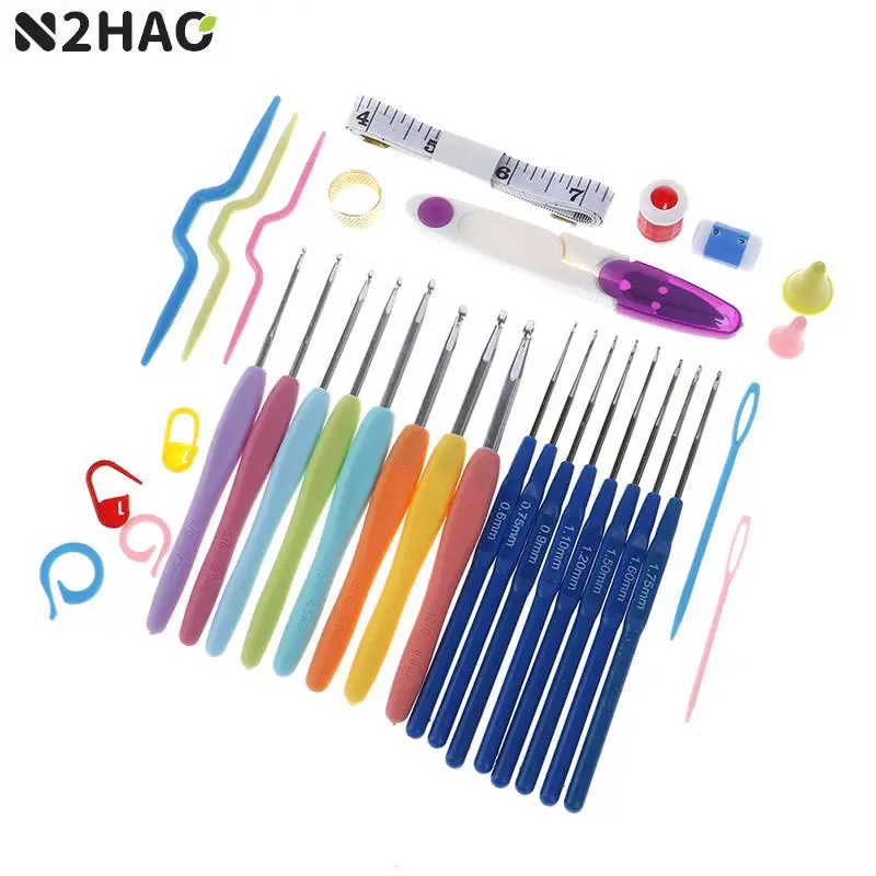 

1 Set of Home Use Sewing Tool Set Crochet Hooks Needles Stitches Knitting Craft Case Crochet Set Case Crochet Set With Case
