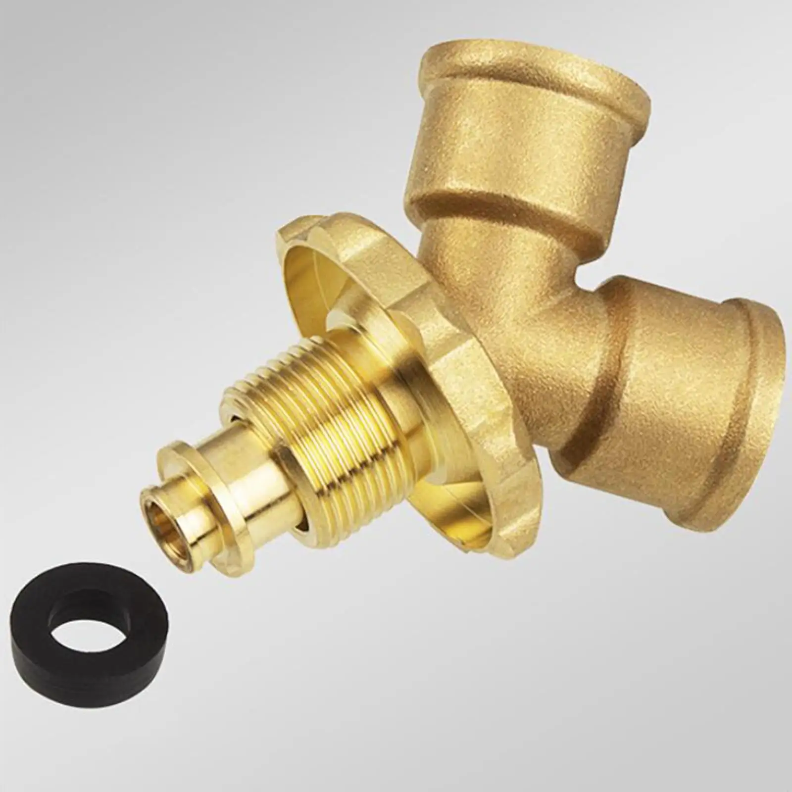 Разветвитель для шланга двойной шланг с отключением 2-ходовой цилиндрический