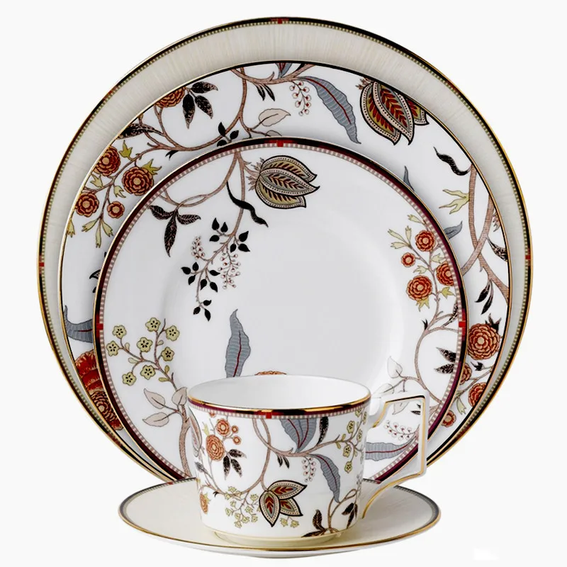 

Nordic Western food, kitchen tableware, home, porcelain, dinner plate, steak, salad, cup, plate, combination