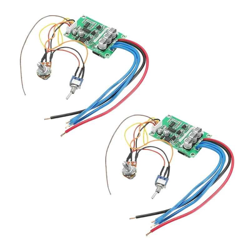 

New 2X Brushless Motor Controller Driving Board Module DC 12V-36V 500W High Power Tool
