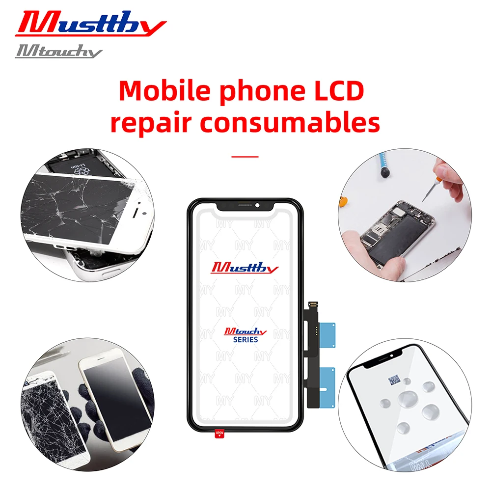 Сенсорный экран Musttby 5pc для iPhone 11pro X Xs Max XR 11 12 pro TP дигитайзер + OCA полый клей