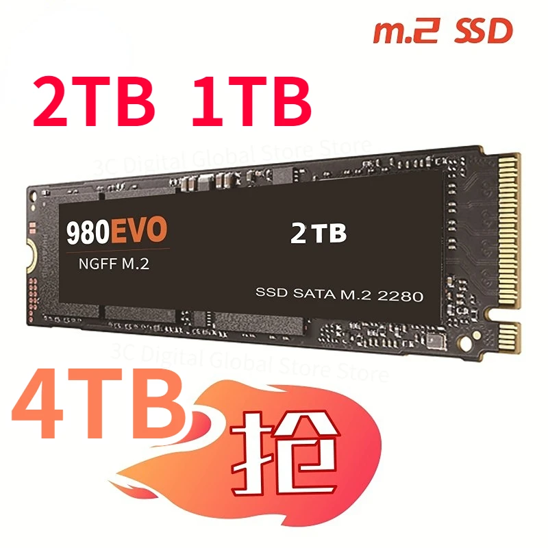 

Original 512GB 8TB 4TB New 2023 2280 SSD M.2 SATA 4TB 1TB HDD 120g 240g NGFF SSD 2280mm 2TB HDD Disco Duro for Desktop Laptop