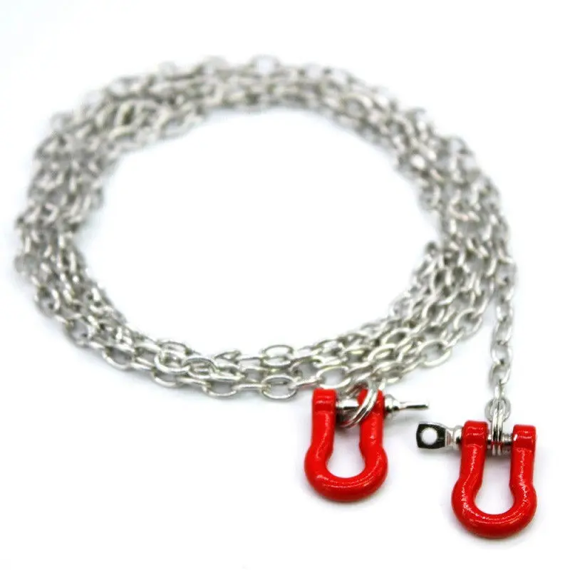 

Simulation accessories Long Chain + Black Tow Shackle for Axial SCX10 CC01 RC4WD D90 D110 RC Car Toys Parts