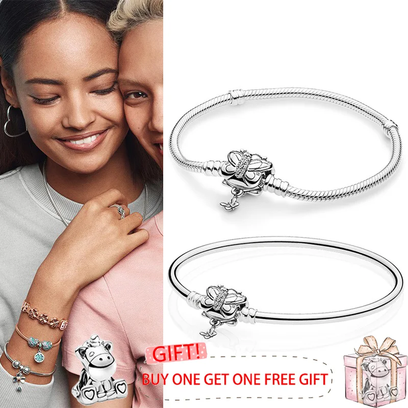 

Original 925 брелок Silver Pan Bracelet Creative Butterfly Button Pan Bracelet Fit European Charm Bracelets Women Jewelry