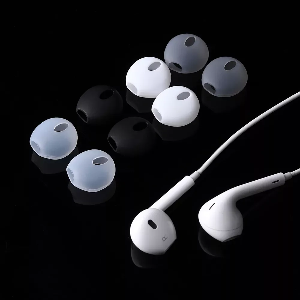 

1 Pair Silicone Antislip Earphone Case Protective Sleeve Shockproof Comfortable Earbuds Tips Caps For iPhone Airpods Earpads