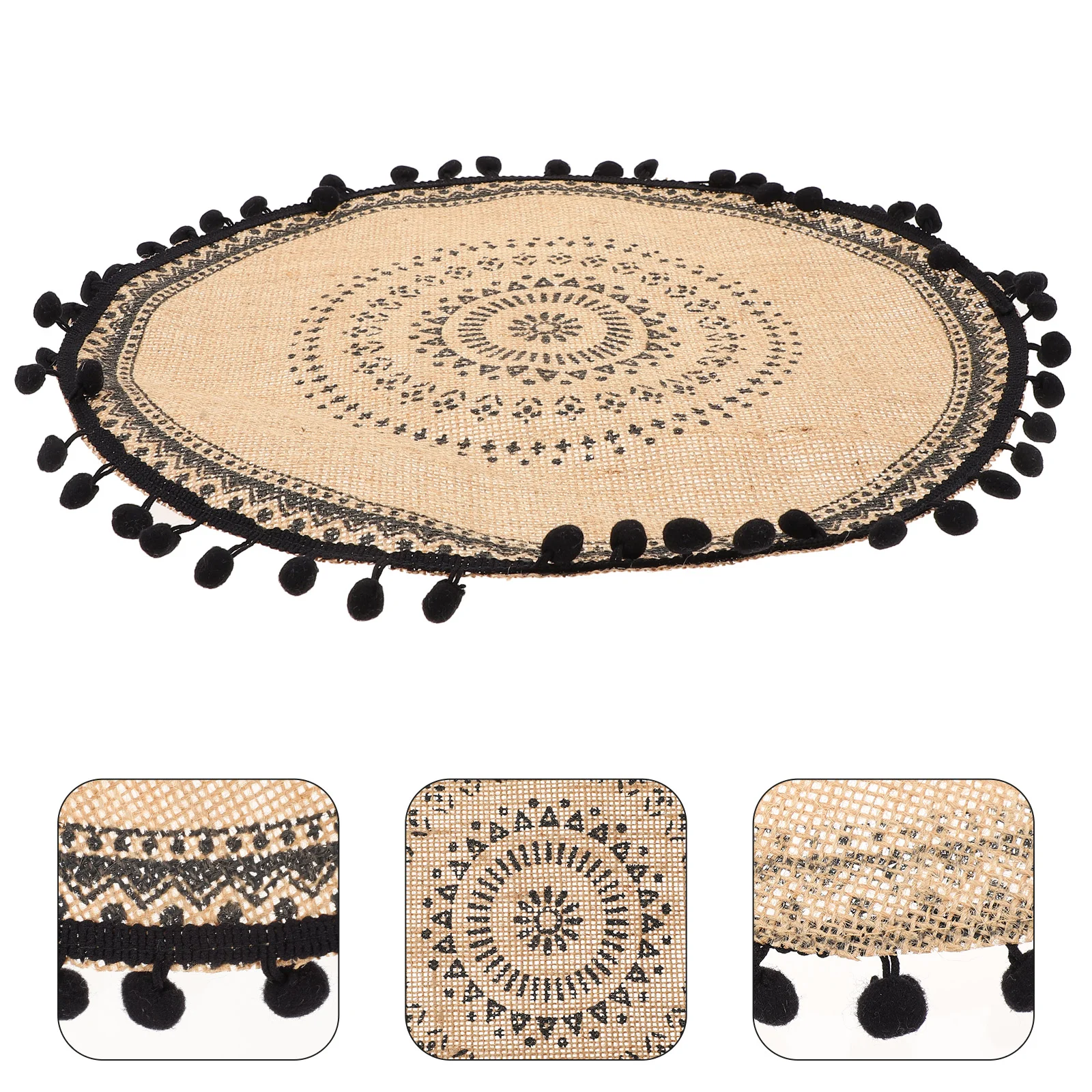 

Mat Table Embroidered Placemat Lace Placemats Place Cloth Round Doily Flower Cup Decorative Mats Jute Crochet Rustic Doilies