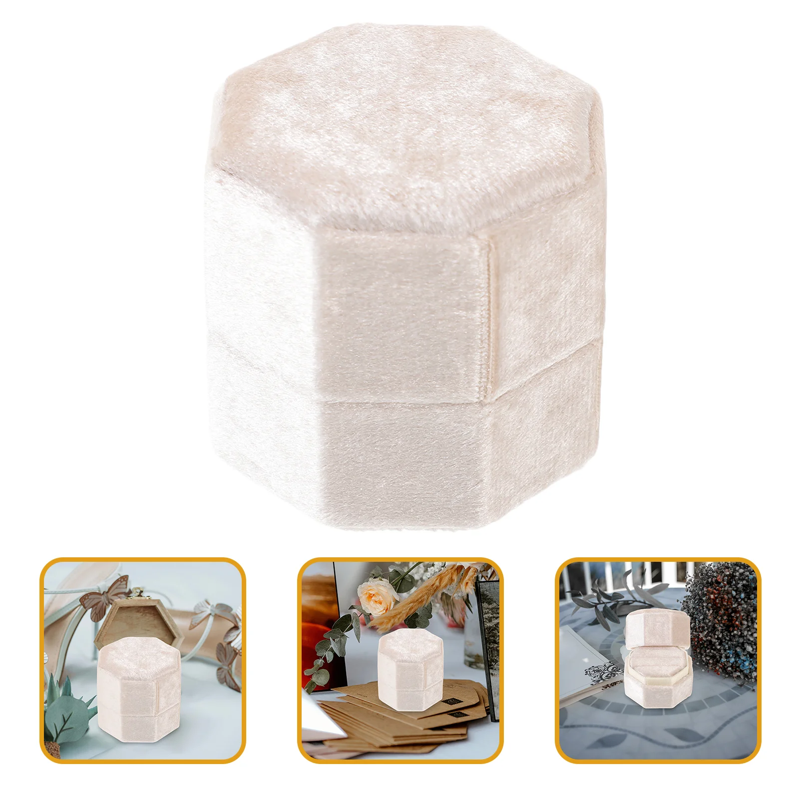 

Velvet Rings Box Slots Rings Box Vintage Rings Display Holder Rings Case for Wedding Proposal