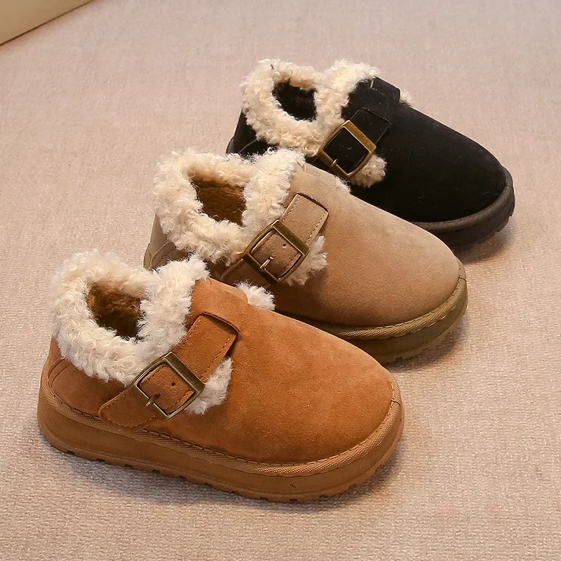 Детская модная обувь нескользящая детская повседневная замша на зиму 2024 новинка