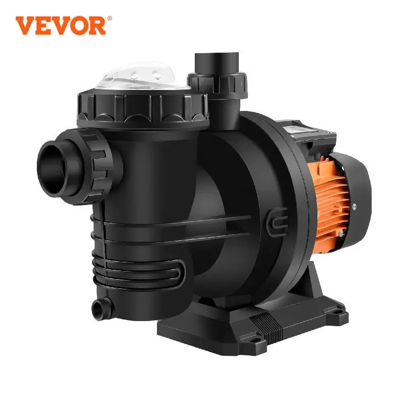

VEVOR Solar Pool Pump 72V DC 900W Swimming Pool Pump 62'/92GPM W/MPPT Controller Well Pool Pump fo Farm Ranch Sand Filter Pump