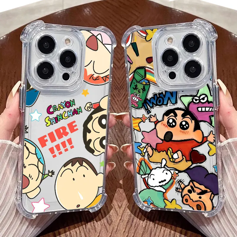 Фото Чехол для телефона с изображением Crayons-Shin-chans для Xiaomi 17T Pro 5G 15T 12T 15 F7 Ultra POCO F7 M7 X4 X5 X7 X8 Pro Max, мягкий прозрачный чехол для телефона №1