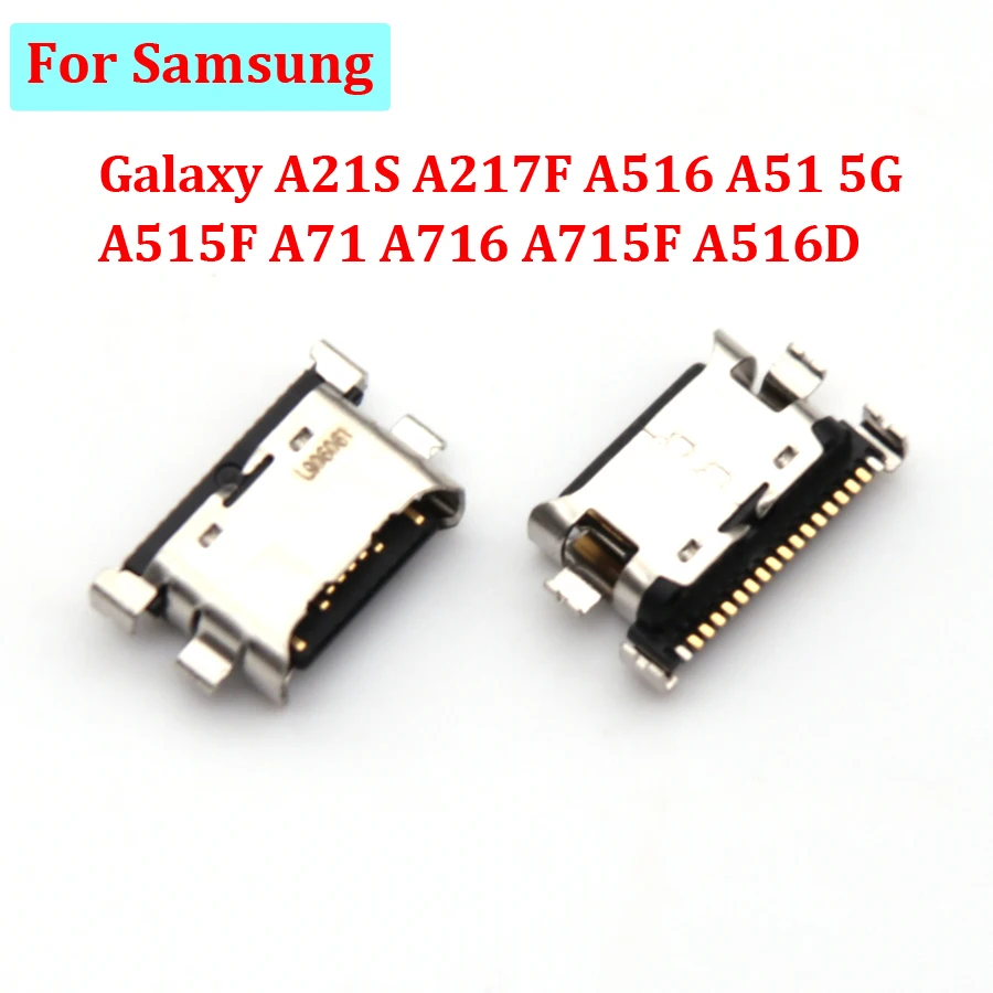10 шт., USB-разъём для зарядки Samsung Galaxy A21S A217F A516 A51 5G A515F A71 A716 A715F A516D