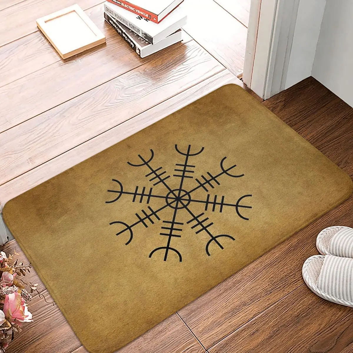 

Viking Bath Mat Aegishjalmur Doormat Kitchen Carpet Balcony Rug Home Decoration