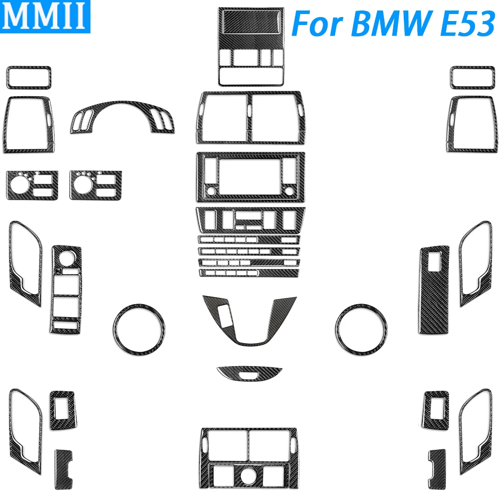 

Для BMW X5 E53 2000-2006 из углеродного волокна центральный кондиционер розетка ручка динамик радио кнопка декоративная наклейка