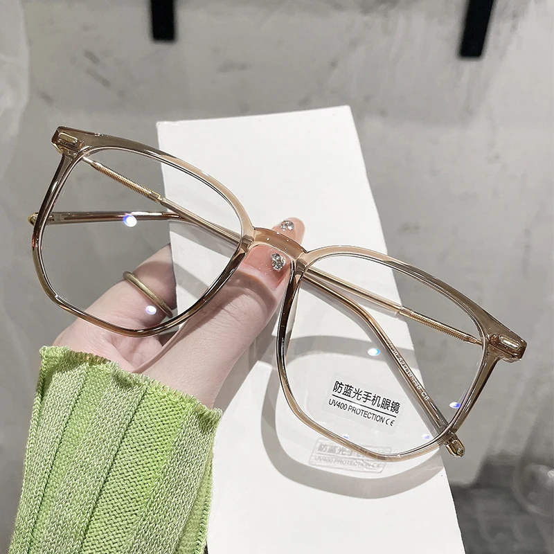 

Fashion Vintage Oversized Anti Blue Light Glasses Office Computer Goggles Unisex Round Frame Anti Radiation Video Gaming Eyewear
