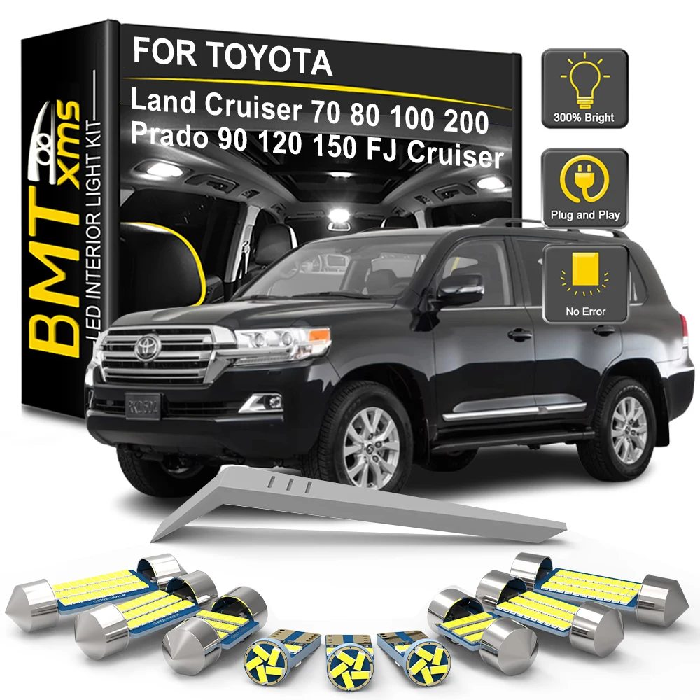 Светодиодный Внутренний Автомобильный Светильник BMTxms Для Toyota Land Cruiser 70 80 100 200 Prado