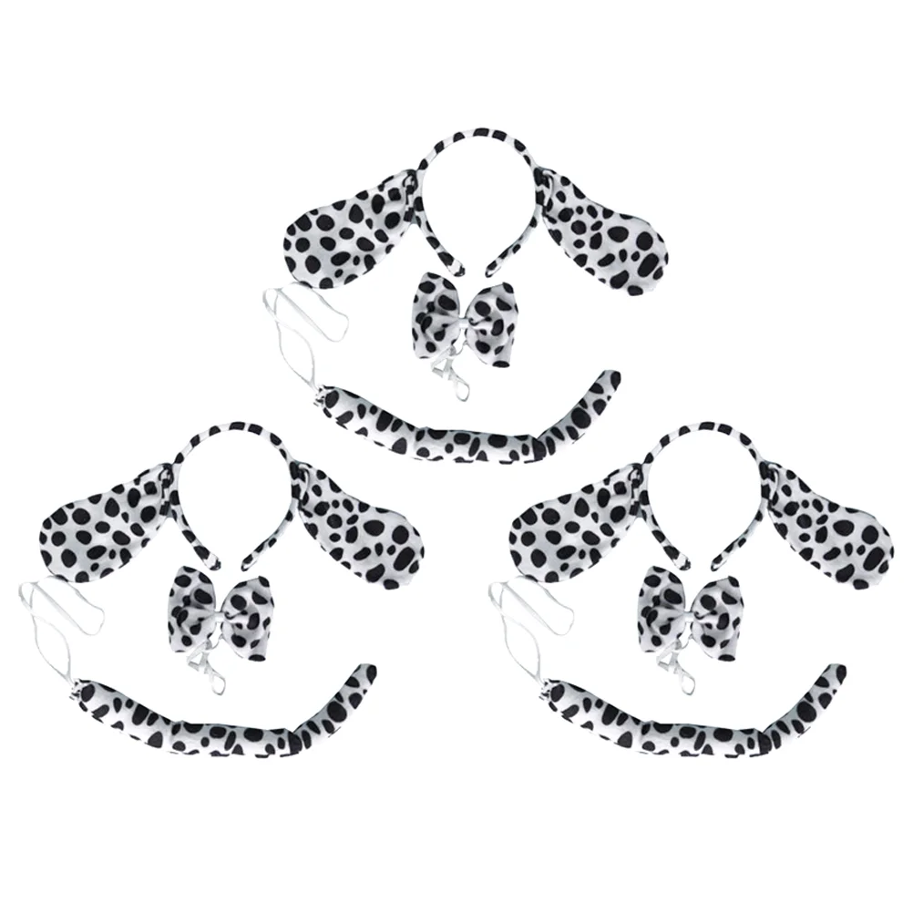 

Ears Dog Headband Animal Costume Headbands Set Forcosplay Dalmatian Kids Dalmation Costumes Tail Adult Accessories Head Animals