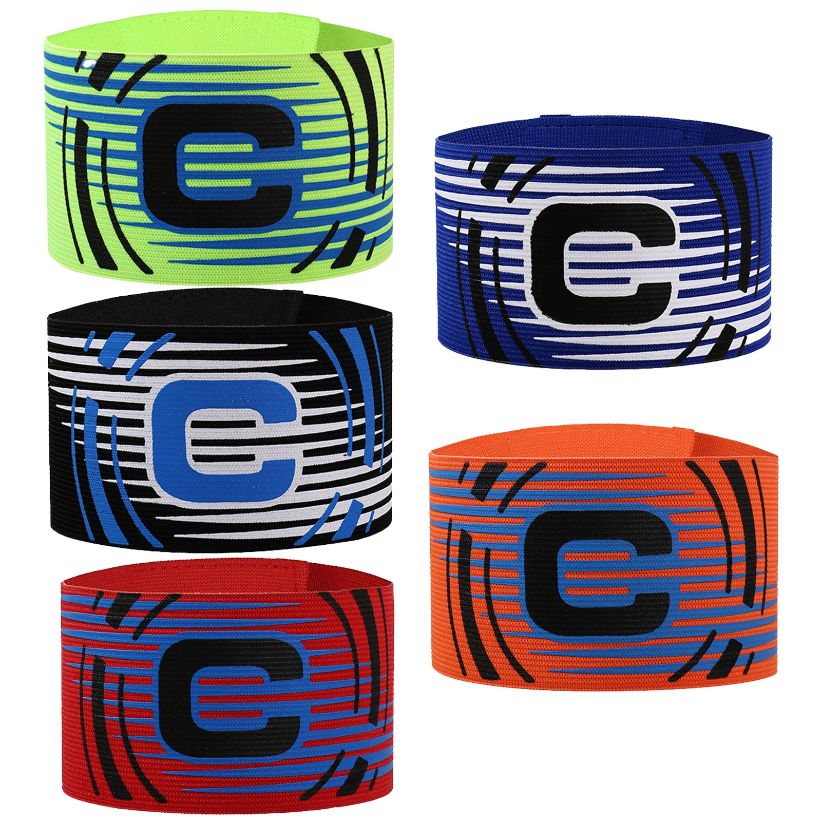 

5 шт. Регби Футбол Спорт Баскетбол ежедневная Замена яркая команда Капитан повязки дышащие взрослые регулируемые многоцветные