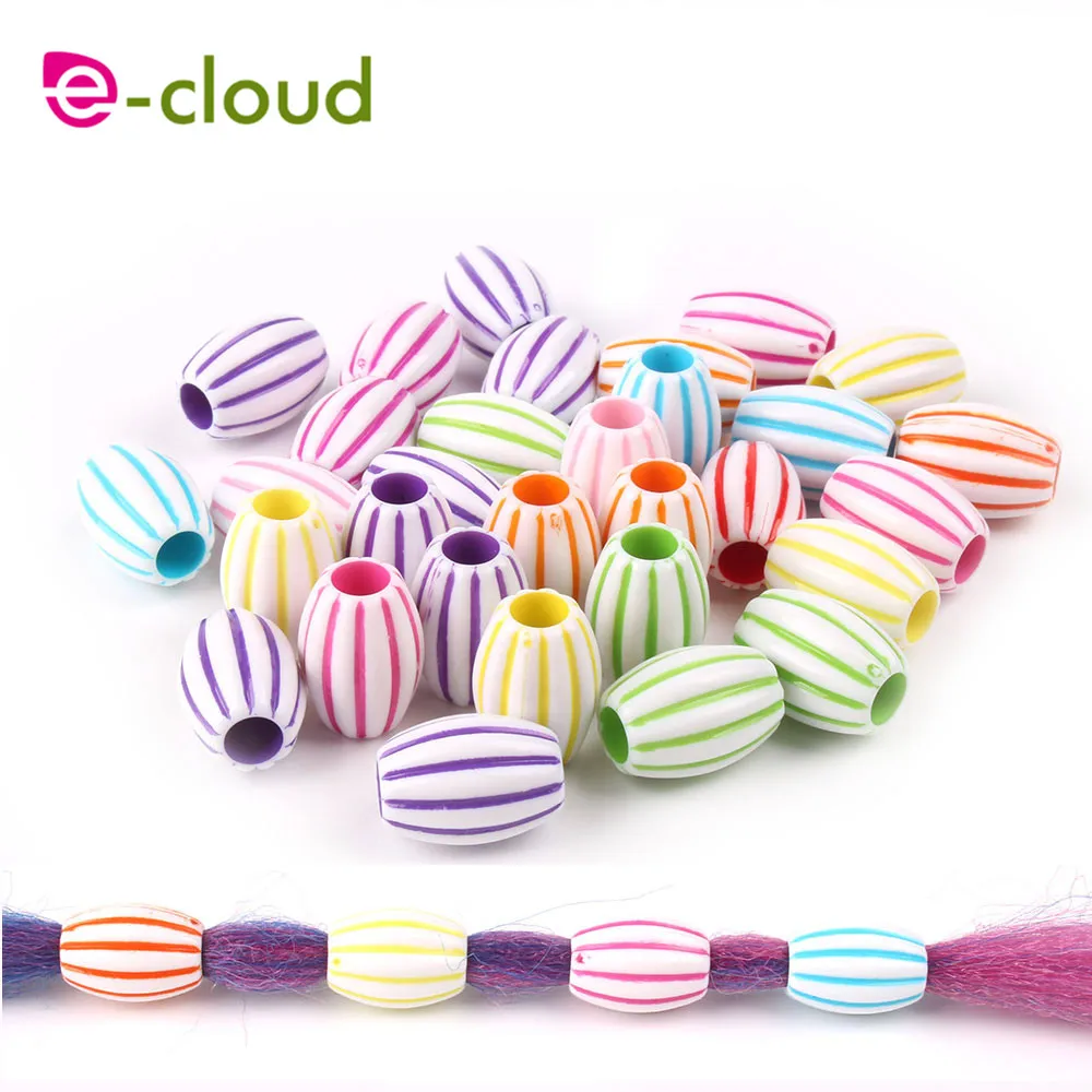 

Melon Shape Colorful Dreadlocks Hair Ring Hair Braid Beads multi coloured hair braid dreadlock Beads cuffs clips approx 5mm hole