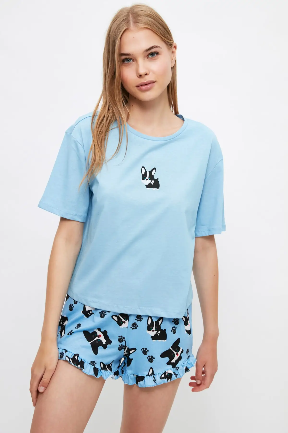 

Trendyol Dog Patterned Knitted Pajamas Set THMSS21PT1461