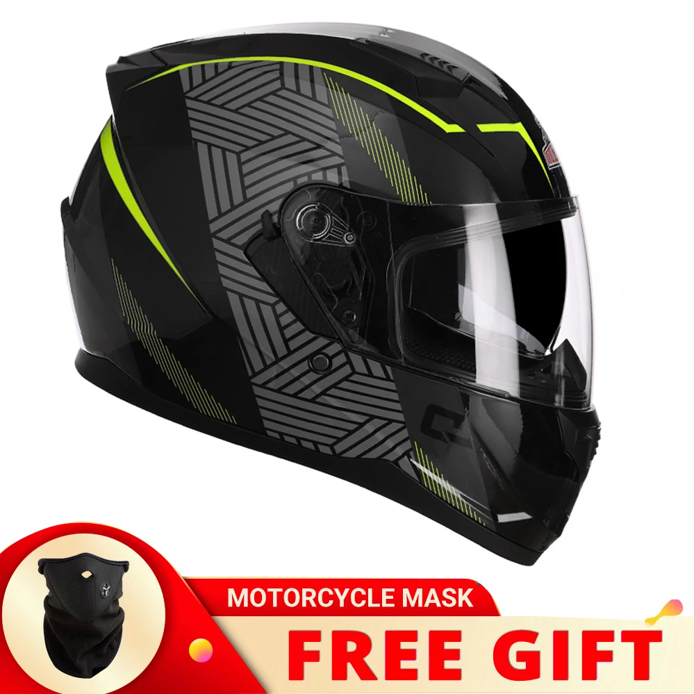 

DOT Approved BlackLion Personality Vintage Full Face Motorcycle Helmet From Italy Retro Safety Downhill Motocross Racing Casco