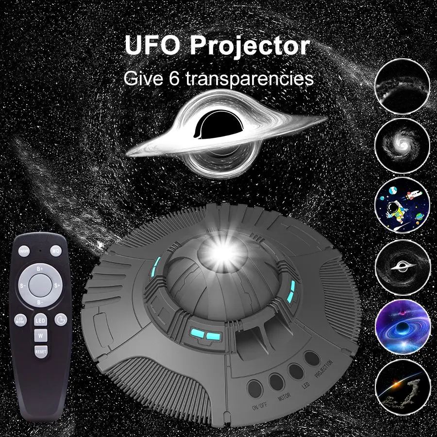 

UFO Galaxy Starry Projector Night Light 360° Rotate Planetarium Star Sky Projection Lamp For Bedroom Home Kids Birthday Gift